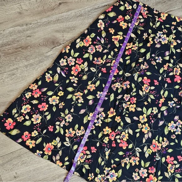 Vintage Whimsygoth Whimsigoth Black Skirt Maxi Floral Dark Cottagecore Fairy NWT - Picture 4 of 8
